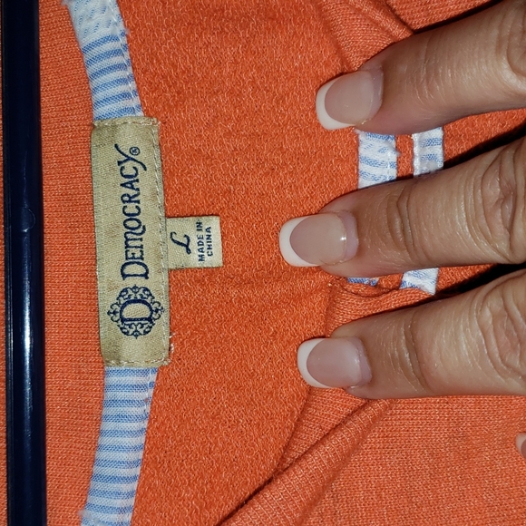 Democracy Combo Nautical Top, Grapefruit, Size: L - Picture 5 of 7
